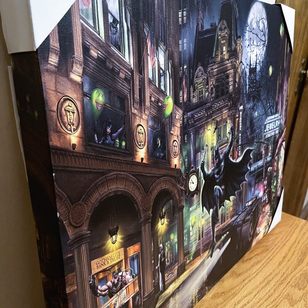 SPIDERMAN and BATMAN GOTHAM CITY Marvel Wall Art. Thomas Kinkade, Gallery Canvas - Picture 11 of 16